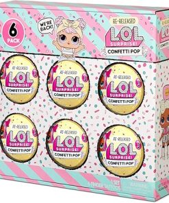 L.O.L. Surprise! Confetti Pop 6 Pack Dawn – 6 Re-Released Dolls Each with 9 Surprises