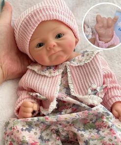 Lifelike Full Body Silicone Baby Doll 13inch Anatomically Correct Silicone Reborn Baby Girl Realistic Real Life Baby Doll for Toddlers 2