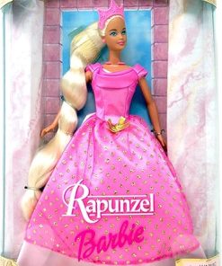 Barbie Rapunzel Pink Gown with Gold Glitter Pink Crown