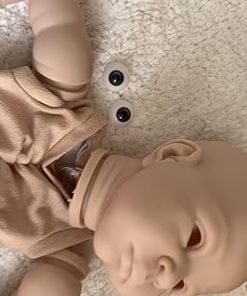 ANANO 22 Inch Unpainted Silicone Reborn Baby Doll Kits with Cloth Body DIY Your Own Newborn Baby Doll Girl Accessories Blank Reborn Kits 2