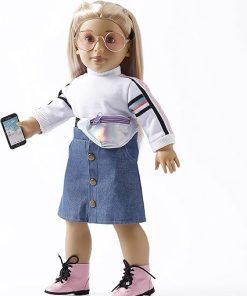 College Girls 18 inch Fashion Doll Set Natalie(Movie Lover) Fashion Dress Up Doll with Hair for Styling, Clothes, Shoes and Accessories. Blonde Hair and Green Eyes, Caucasian