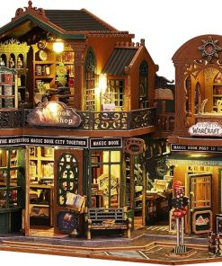 Kisoy Romantic and Cute Dollhouse Miniature DIY House Kit Creative Room Perfect DIY Gift for Friends,Lovers and Families (Twilight Bookmall)
