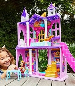 Mattel Royal Enchantimals Royal Ball Castle Playset (26-in) with Fox Doll & Animal Figure, 19 Piece-Count & 5 Play Areas, Great Gift for Kids Ages 3-8 2