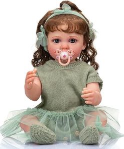 iCradle Realistic Newborn Baby Dolls Full Body Silicone Simulation 22 Inch Lifelike Reborn Baby Doll That Look Real Life Reborn Bebe Dolls Toddler Girl Anatomically Correct