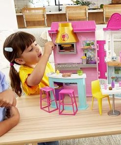 Barbie Cook ‘n Grill Restaurant Playset with 30+ Pieces & 6 Play Areas Including Kitchen, Pizza Oven, Grill & Dining Booth, Gift for 3 to 7 Year Olds 2