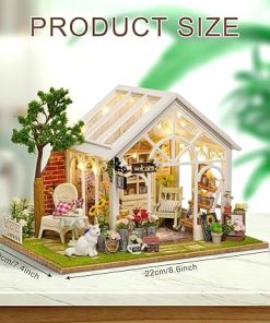 DIY Miniature Dollhouse Kits, Tiny House Kit with Light, Doll House Kits for Adults to Building, Unique Gift for Birthday Christmas Day, Sunshine 2