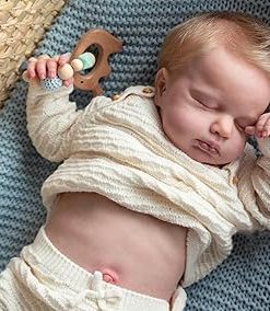 Anano Reborn Boy Dolls -20 Inch Reborn Baby with Blond Hair Reborn Baby Dolls Silicone Full Body Washable Reborn Baby Dolls That Look Real Anatomically Correct Baby Boy Doll 2