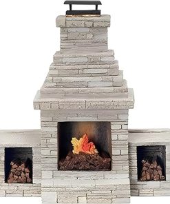 Aztec Imports, Inc. Dollhouse Miniature Large Outdoor Fireplace