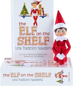 The Elf on the Shelf: UNA TradiciÃn NavideÃa Spanish Language Book & Blue-Eyed Girl Scout Elf