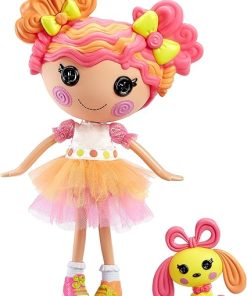 Lalaloopsy Sweetie Candy Ribbon & Pet Puppy, 13″ Taffy Candy-Inspired Doll with Pink/Yellow Outfit & Accessories, Reusable House Playset- Gifts for Kids, Toys for Girls Ages 3 4 5+ to 103