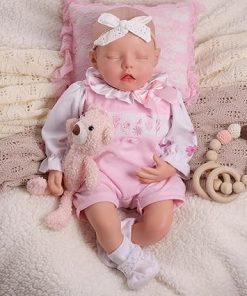 BABESIDE Reborn Baby Dolls Girl – 17 Inch Platinum Silicone Head & Vinyl Poseable Body, Realistic Newborn Baby Dolls with Accessories for 3+ Year Old Girls Gifts, Pretend Play, Collection