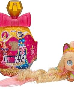 VIP Pets Celebripets – Includes 1 VIP Pets Doll, 10 Surprises, 12″ of Flowy Hair| Kids Age 3+