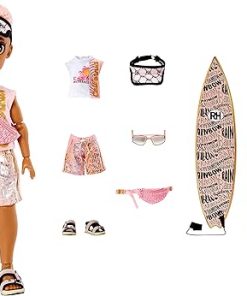 Rainbow High Pacific Coast Finn Rosado- Rose Gold Boy Fashion Doll with Pool Accessories playset, and Surfboard. Great Gift for Kids 6-12 Years Old 2