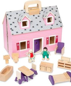 Melissa & Doug Fold & Go Dollhouse | Dollhouses & Dolls | Play Sets | 3+ | Gift for Boy or Girl