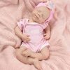 -20Inch Reborn Baby Dolls Dark Skin Lifelike Newborn Sleeping Cute Face Bebe with Outfit & Accessories Playmates for Age 3+ 4