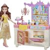 Disney Princess Belle’s Royal Kitchen, Fashion Doll and Playset with 13 Accessories, Mrs. Potts, and Chip, Toy for Girls 3 Years and Up