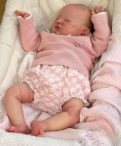 iCradle Lifelike Reborn Baby Dolls – 19 Inch Realistic Newborn Baby Dolls with Clothes and Toy Accessories Gift for Kids Age 3+