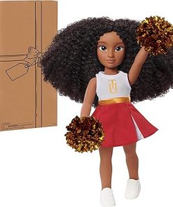 Just Play HBCyoU Tuskegee Cheer Captain Alyssa 18-inch Doll & Accessories, Curly Hair, Medium Brown Skin Tone, Designed and Developed by Purpose Toys