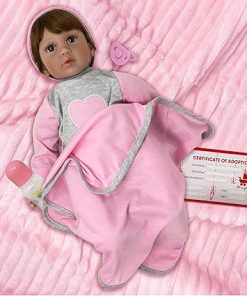 22″ Reborn Realistic Baby Doll That Looks Real | Weighted Soft Newborn Silicone Doll Gift Set With Swaddle Blanket, Pacifier Toy, Play Bottle & Birth Certificate 2