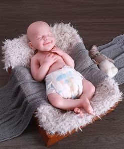 18.5 inch Realistic Full Silicone Baby Doll Can Drink Water, Lifelike Reborn Baby Dolls, Toy, and Collectible Bald Boy (Drinkable Boy) 2