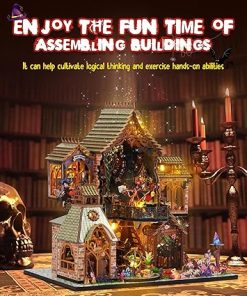 DIY Miniature Dollhouse 1:24 Scale 3D Wooden Dollhouse Making Kit with LED Light and Furniture – Handmade Miniature House Kit – Educational Wooden Model Building Set for Kids and Adults 2