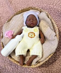 Reborn Baby Doll Boy 7 Inch Silicone Doll Mini Realistic Newborn Baby Dolls Silicone Full Body Stress Relief for Adults Hand Made with Feeding & Bathing Accessories 2