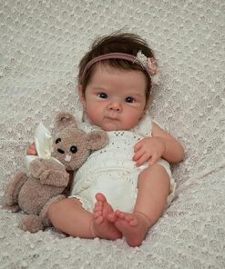 Zero Pam Realistic Reborn Baby Dolls Silicone Full Body Girls 18 Inch Lifelike Newborn Soft Vinyl Baby Real Life Full Body Silicone Reborn Babies Eyes Open with Hair Anatomically Correct