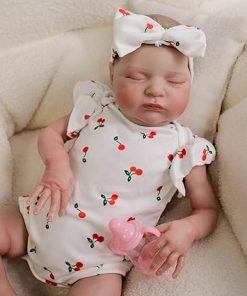 Zero Pam Reborn Baby Dolls Girls 19 Inch Vinyl Silicone Baby Doll Reborn Dolls Sleeping Like Real Babies with Feeding Accessories for Girls Toys 2