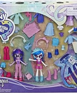 My Little Pony Equestria Girls Fashion Squad Twilight Sparkle and DJ Pon-3 Mini Doll Set Toy with Over 40 Fashion Accessories