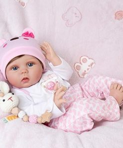 Lifelike Reborn Baby Dolls 22-Inch Realistic Newborn Baby Dolls That Look Real Cloth Body Real Life Baby Doll Girls with Clothes and Toy Accessories Gift Set for Kids Age 3+