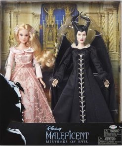 Disney Maleficent 2: Mistress of Evil – Aurora & Maleficent Collectible Two Doll Set, 11.5″ Fashion Dolls Dressed in Their Beautiful Feast Gowns with Satin Embroidered Details, 2-Pack 2