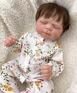 Zero Pam Realistic Silicone Reborn Baby Dolls Girl, Real Life Newborn Baby Dolls Full Body 18 Inch Sleeping Anatomically Correct Baby Doll Girl, Posable Reborn Toddler Dolls with Accessories
