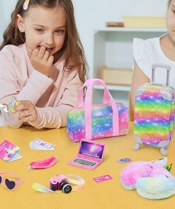 K.T. Fancy 30 PCS 18 Inch Doll Accessories Suitcase and Doll Carrier Travel Set 2