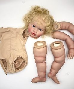 iCradle Reborn Baby Doll Kit DIY 26 Inch 68cm Simulation Silicone Vinyl Dolls Blank Kit DIY Accessories Supplies for Kids Age 3+ (Bland Hair Kit DIY Pippa #3075)