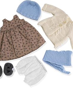 Handmade Waldorf Doll Clothes 12 inch Clothing Set with Pretty Box Girl Christmas Birthday Present-Juliet’s Clothes Accessories