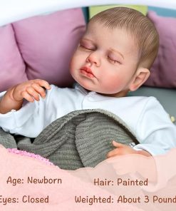 Lifelike Reborn Baby Dolls 20 Inch Sleeping Girl Realistic Newborn Baby Dolls, Soft Weighted Body,Real Life Baby Dolls That Look Real Looking Silicone Dolls with Toy Accessories for Kids Age 3+ 2