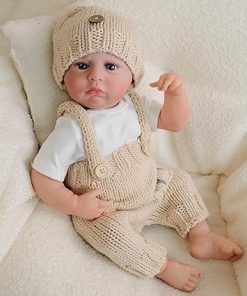 23 Inch Big Size Realistic Reborn Toddler Dolls Boy That Looks Real Reborn Baby Doll Silicone Soft Full Body Vinyl Lifelike Newborn Baby Dolls with Feeding Accessories for Kids