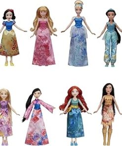 Disney Princess Royal Collection, 12 Fashion Dolls – Ariel, Aurora, Belle, Cinderella, Jasmine, Merida, Moana, Mulan, Pocahontas, Rapunzel, Snow White, Tiana (Amazon Exclusive)