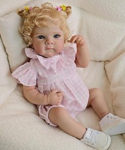Realistic Reborn Baby Dolls Girl 18 Inch Real Life Baby Dolls with Soft Weighted Cloth Body Lifelike Newborn Dolls with Accessories for 3+ Years Old Kids 2