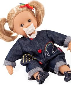 Gotz Muffin Rainbow 13″ Soft Baby Doll with Denim Jumpsuit and Blonde Hair to Wash & Style 2