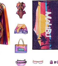 Rainbow High Pacific Coast Phaedra Westward- Sunset (Purple) Fashion Doll with 2 Designer Outfits, Pool Accessories Playset, Interchangeable Legs 2