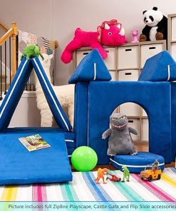Jaxx Zipline Playscape Imaginative Furniture Playset for Creative Kids, Castle Gate Accessory Only, Cherry 2
