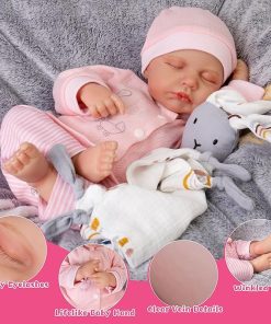 Milidool Lifelike Reborn Baby Dolls Girl-20-Inch Soft Body Realistic Silicone Baby Doll Newborn Baby Dolls American Sleeping Girl Real Life Dolls with Clothes and Toy Accessories Gift for Kids Age 3+ 2
