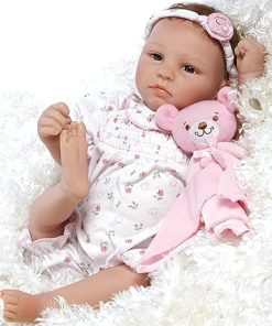 Paradise Galleries Lifelike Reborn Baby Doll 17.5-Inch Girl Doll in Gentletouch Vinyl with Weighted Cloth Body, 5-Piece Set for Kids Ages 3 and Up – Bundle of Joy