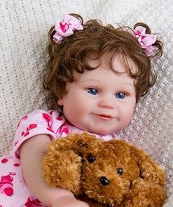 Lifelike Reborn Baby Dolls Girl-20- Inch Realistic Baby Doll with Hair Baby Doll That Looks Real Girl Cloth Body Newborn with Complete Accessories for Kids 3+, Lovely& Pretty Girls