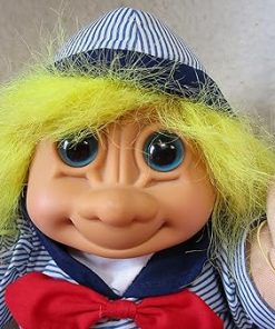 Vintage Troll Skippy Wearing sailors outfit Soft Body with tags 12″ Tall New Condition