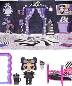 L.O.L. Surprise! LOL Surprise Furniture Cozy Zone with Dusk Doll and 10+ Surprises, Doll Bedroom Furniture Set, Accessories