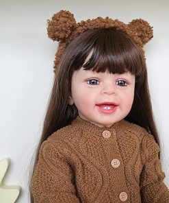 22 Inch Reborn Baby Dolls Silicone Full Body Realistic Baby Doll Soft Silicone Baby Doll with Clothes and Toy Accessories for 3 Year Old Girls 2