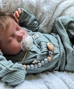 -19Inch Reborn Baby Dolls Lifelike Newborn Bebe Sleeping Baby Dolls Levi Cute Face with Outfit & Accessories Playmates for Age 3+ 2