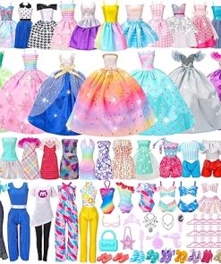 52Pcs Doll Clothes and Accessories & Doll House